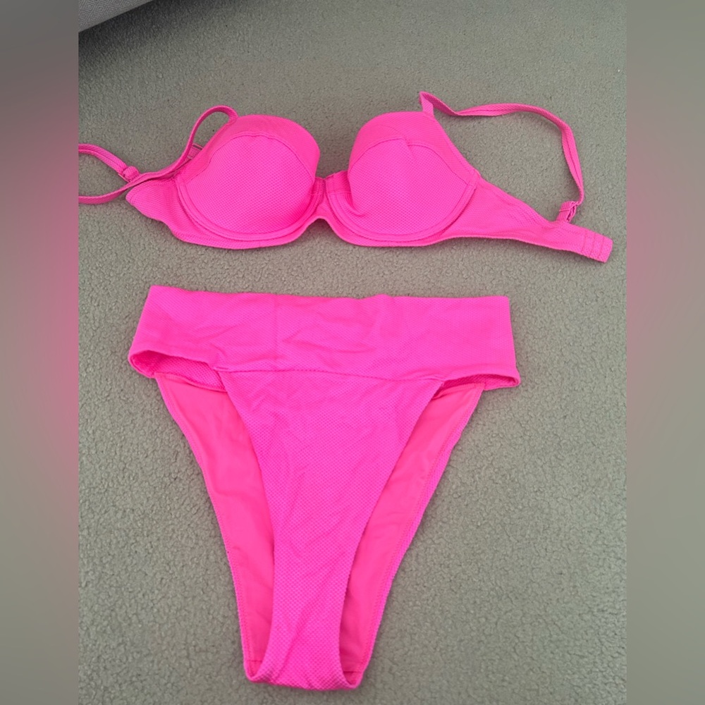 Aerie hot fushia bikini size large
